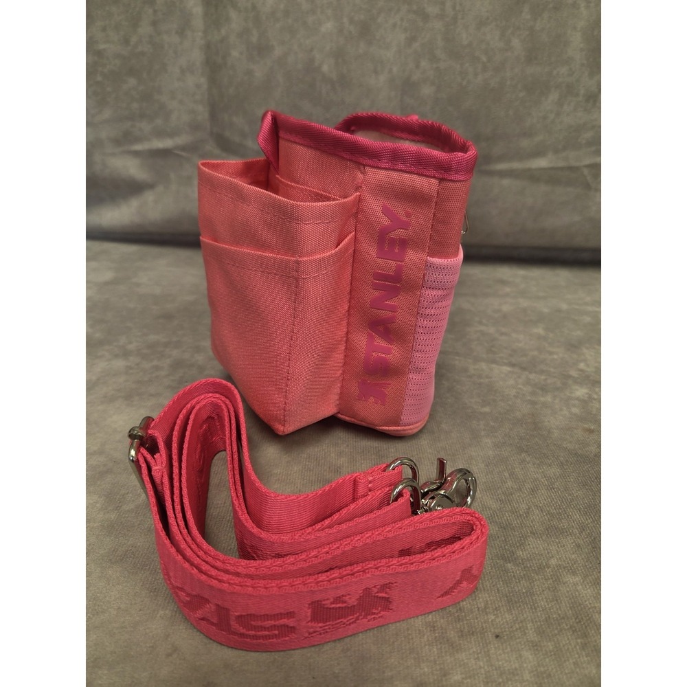 Stanley 40 Oz  Tumbler Carrier W Strap New Pink - Picture 1 of 4